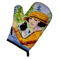 Carolines Treasures Woman driving with Her Boston Terrier Oven Mitt SS8534OVMT